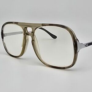 Givenchy 700 Crystal Black Stripe Vintage Aviator Eyeglasses Frame France 54mm